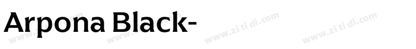 Arpona Black字体转换